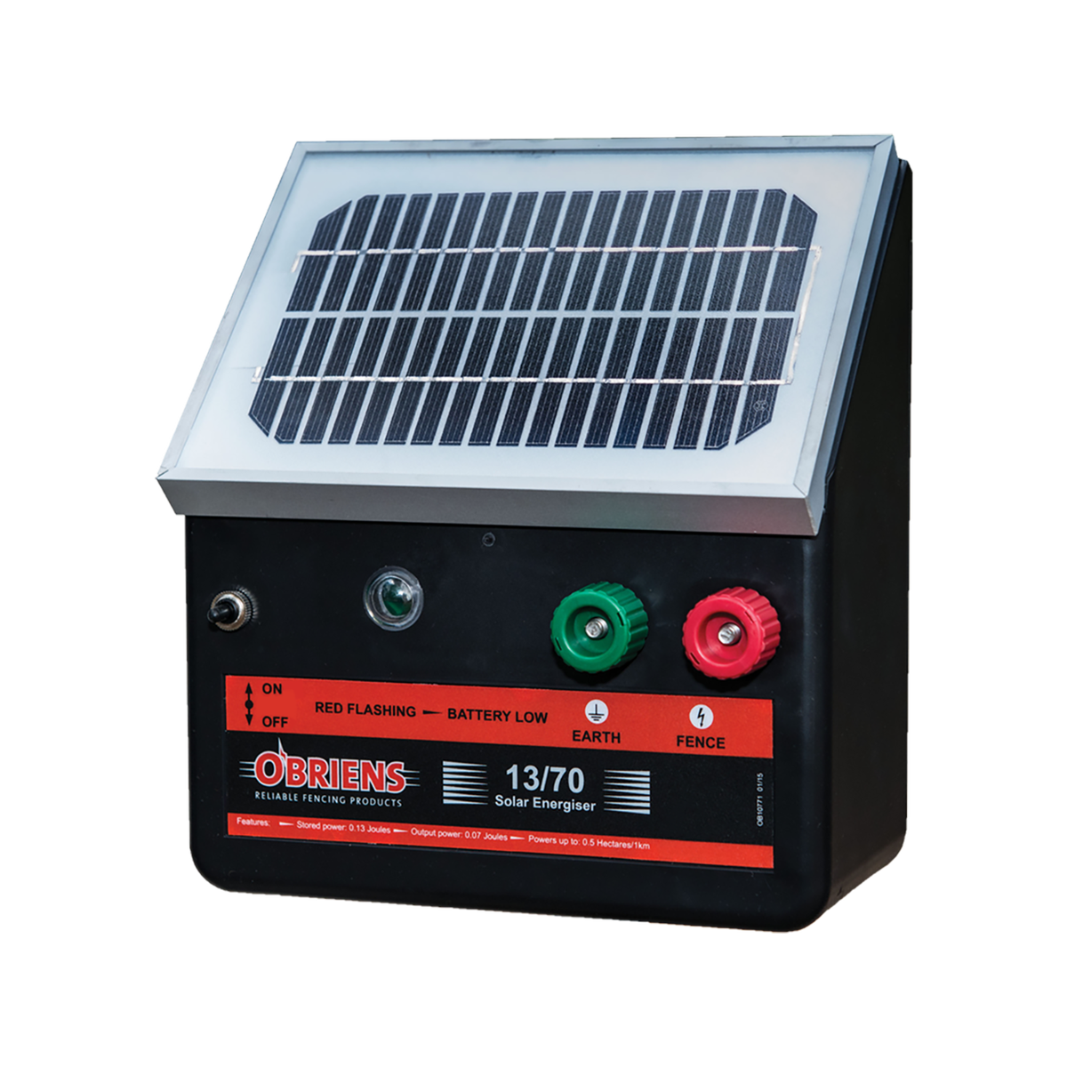 O'Briens Electric Fencing Solar Energiser - 250mm - Durable - Easy Install