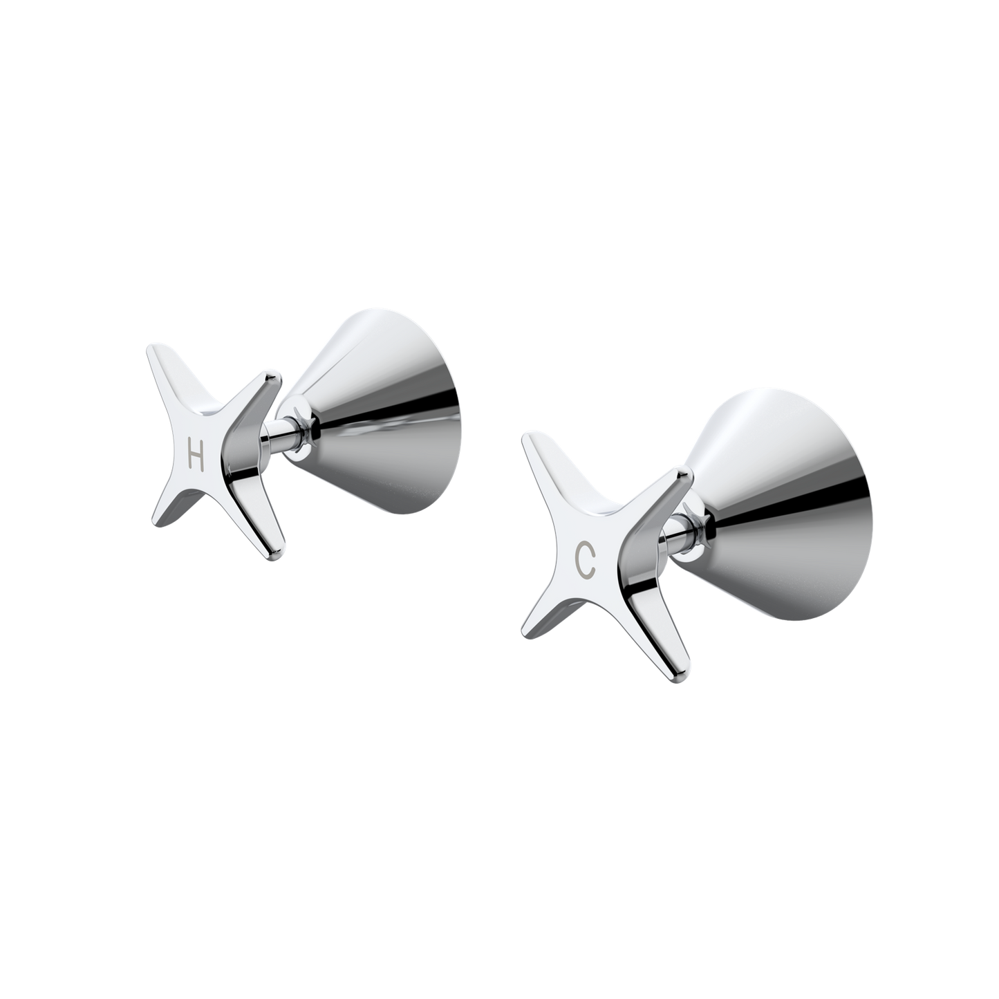 Caroma Chrome Elegance II Wall Top Assembly - 144mm