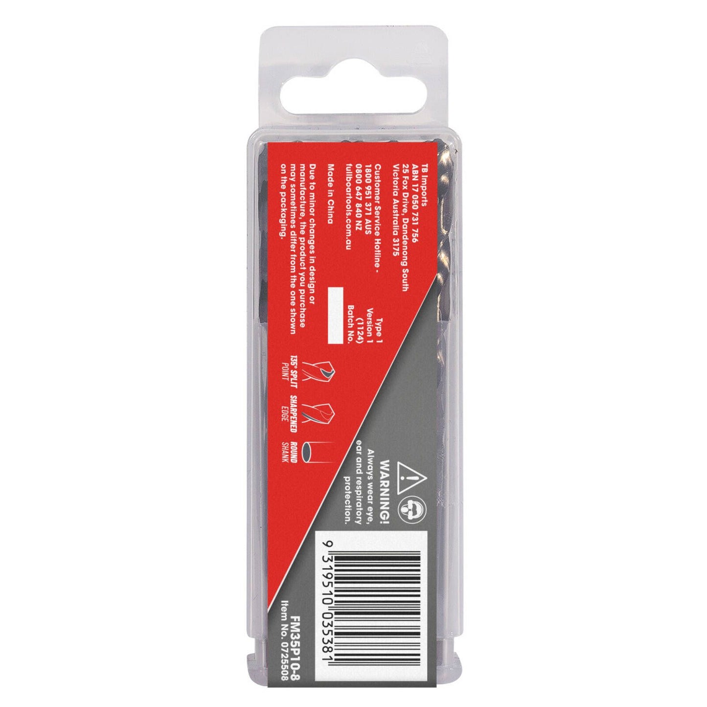 Full Boar Cobalt Drill Bit - 8mm - 10 Piece