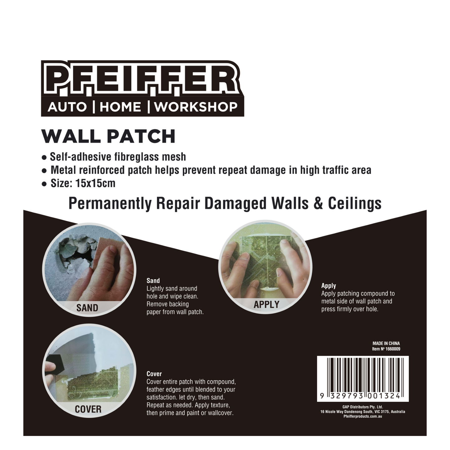 Pfeiffer Plaster Repair Wall Patch - 15cm