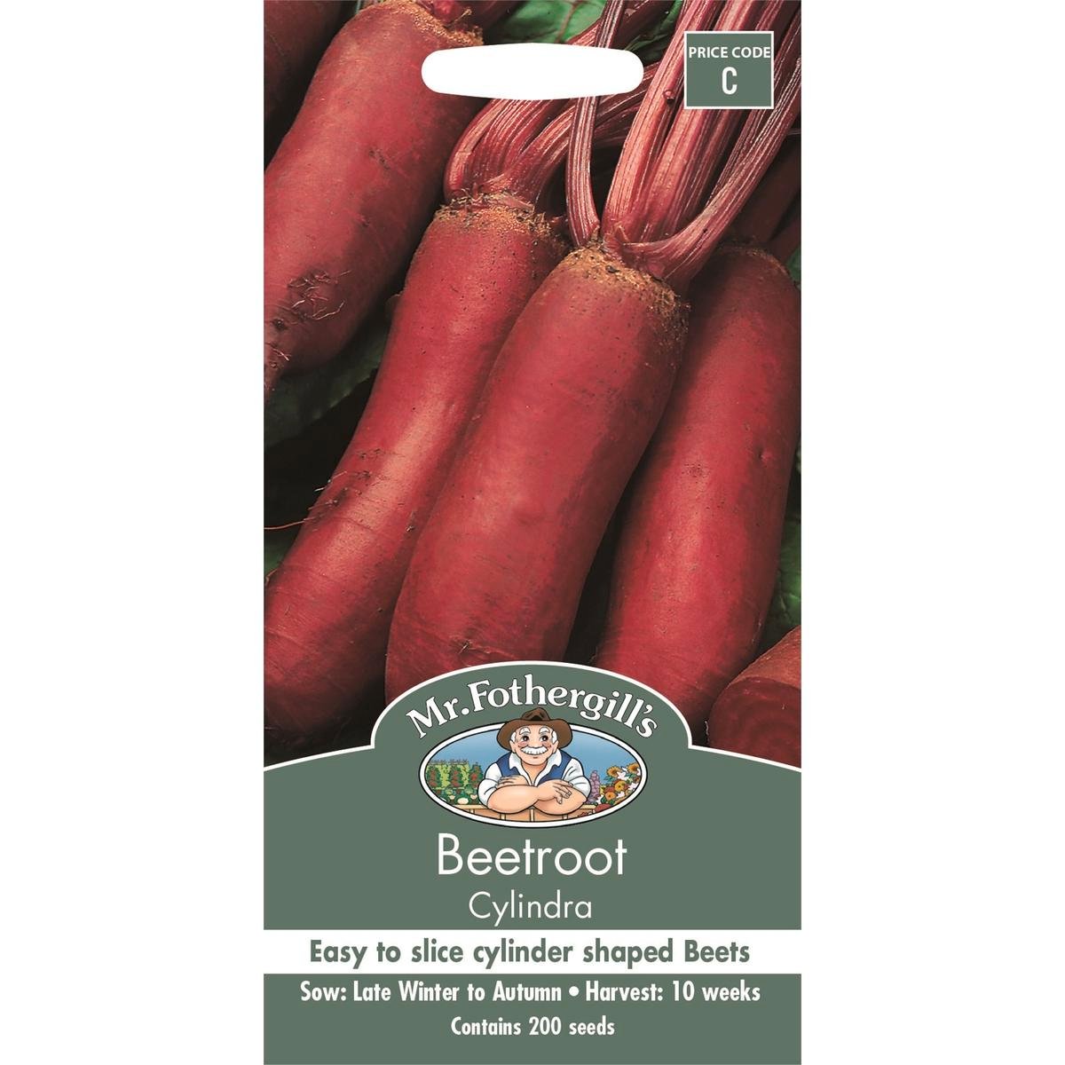 Mr Fothergill Cylindra Beetroot Seeds 12 Weeks Easy To Grow