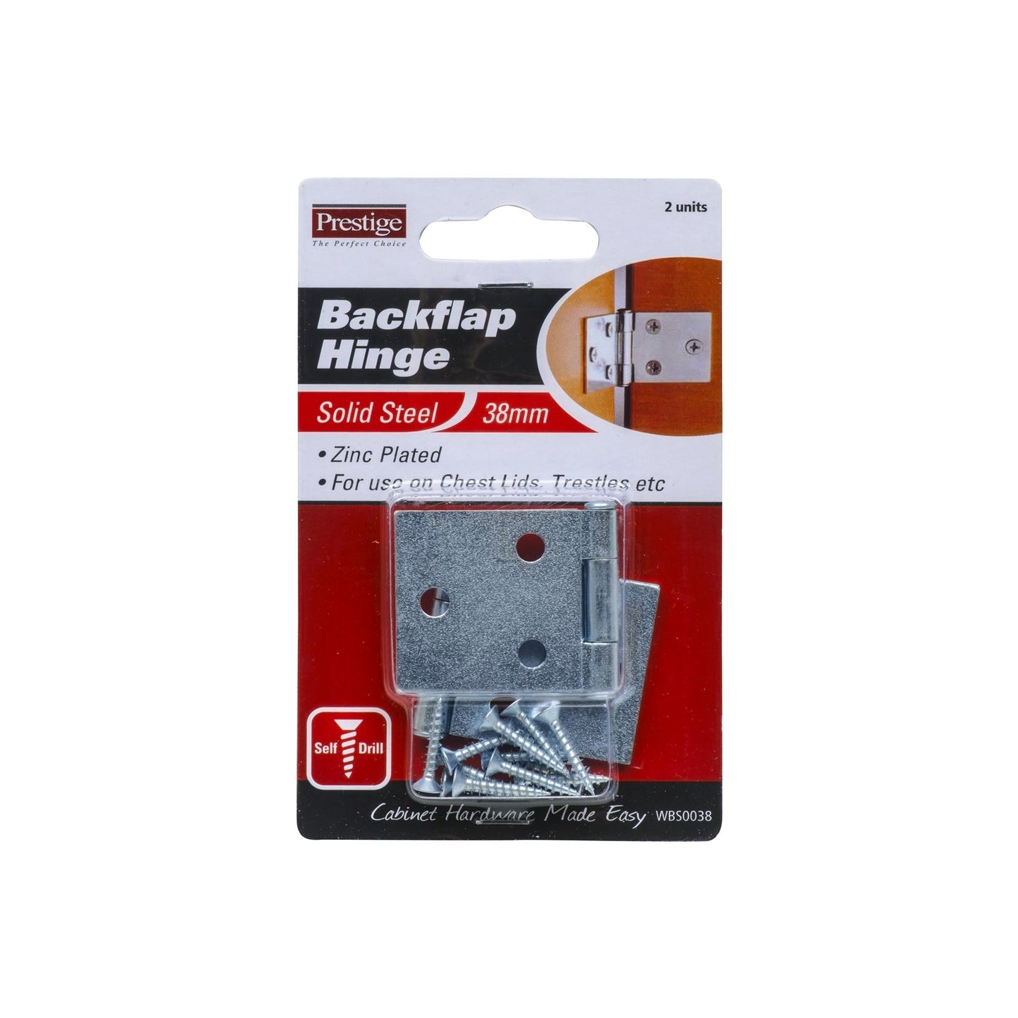 Prestige Backflap Hinges - 38mm - 2 Pack