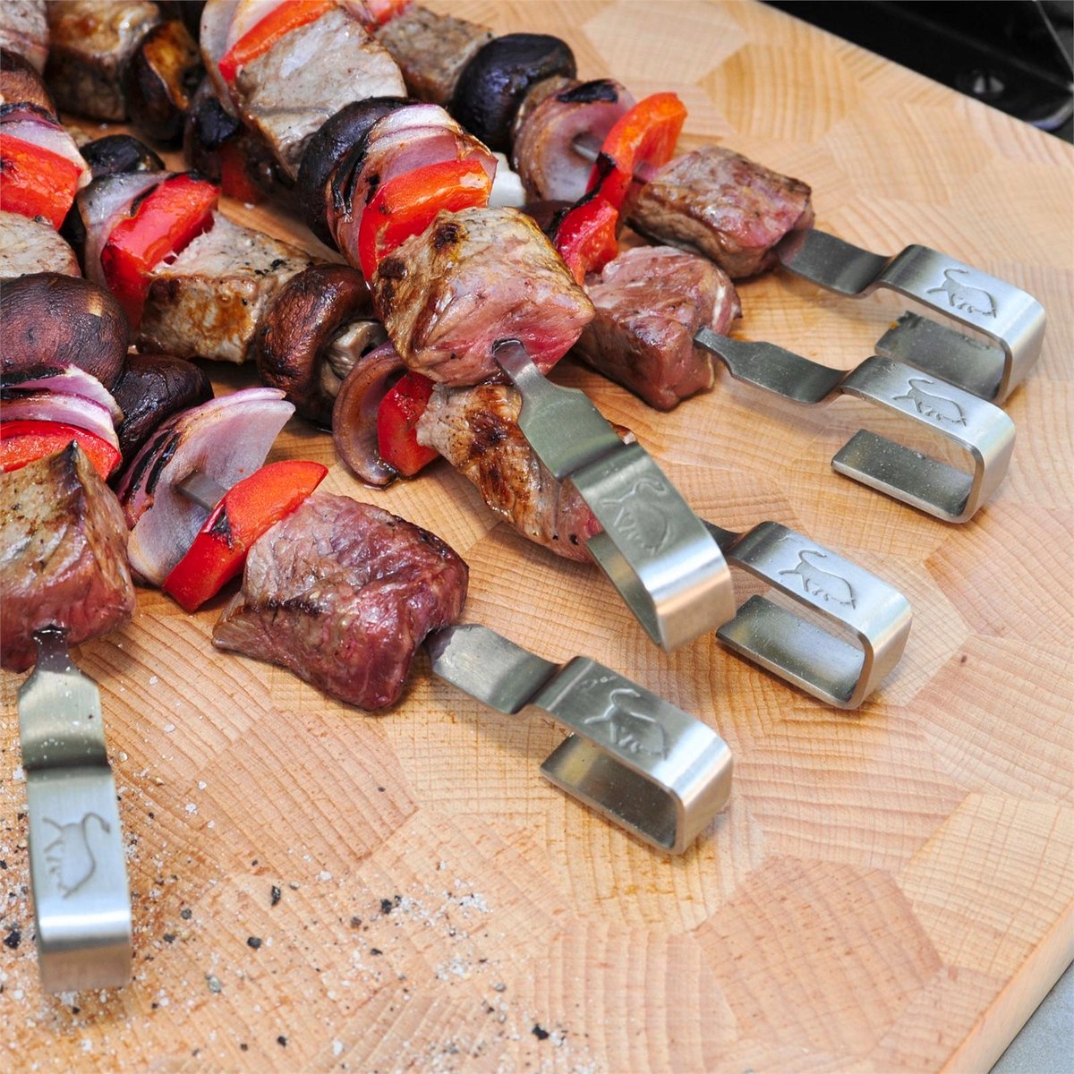 Matador Stainless Steel Skewers - 33cm - 6 Pack - Built-in Handle