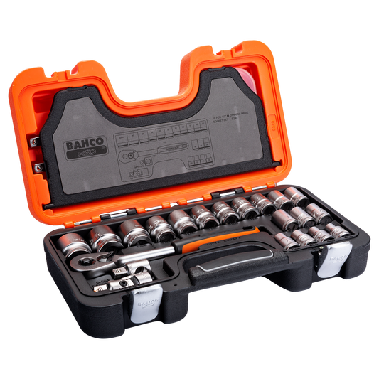 Bahco Square Drive Socket Set - 1/2" - 18 Piece