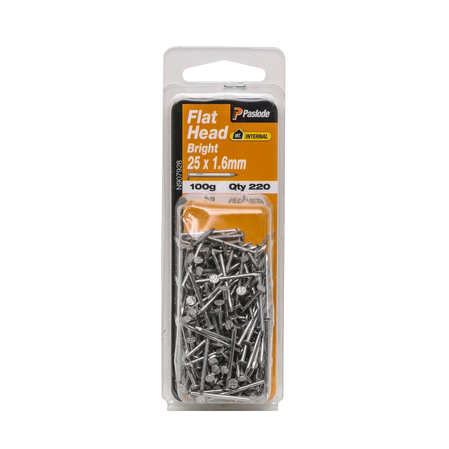 Paslode Flat Head Nails - 25 x 1.6mm - 220 Pack
