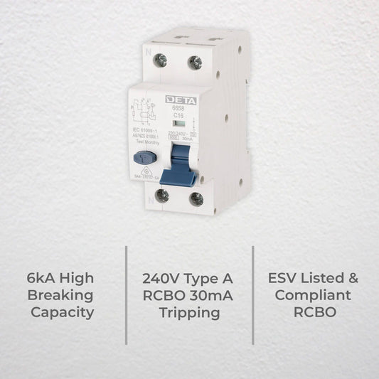 Deta Single Phase RCBO - 16A - 6kA