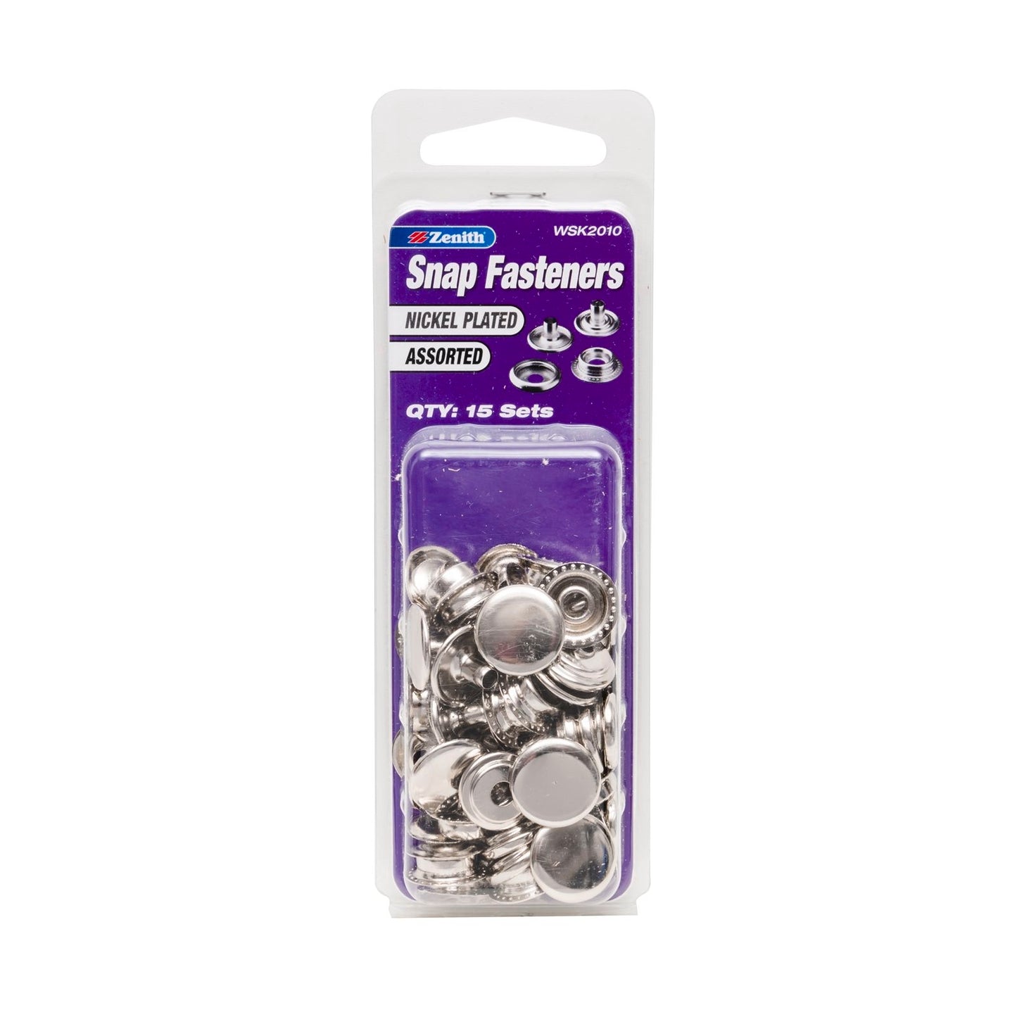 Zenith Snap Fasteners - Nickel Brass - 8 Sets