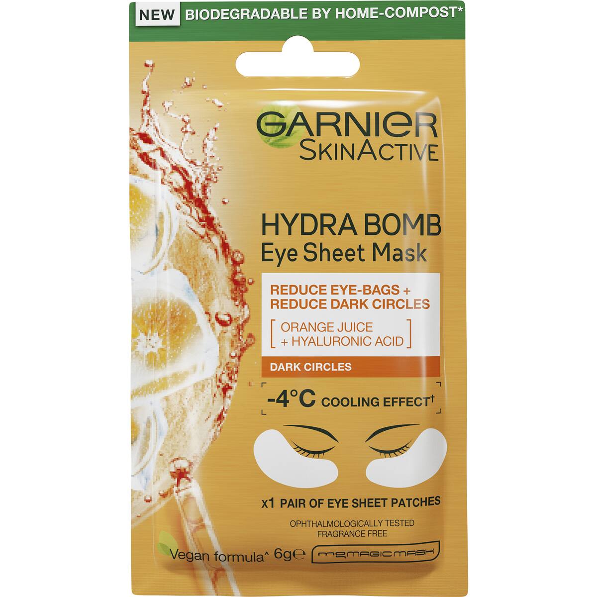 Garnier Skin Active Hydra Bomb Eye Sheet Mask Orange Each