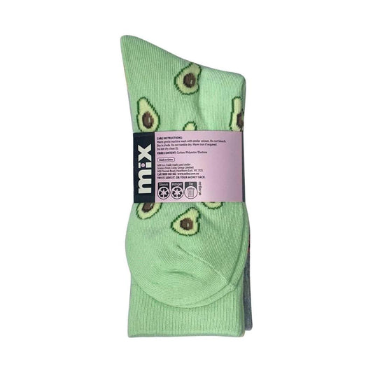 Mix Womens Crew Casual Novlety Socks Size 5-10 5 PACK