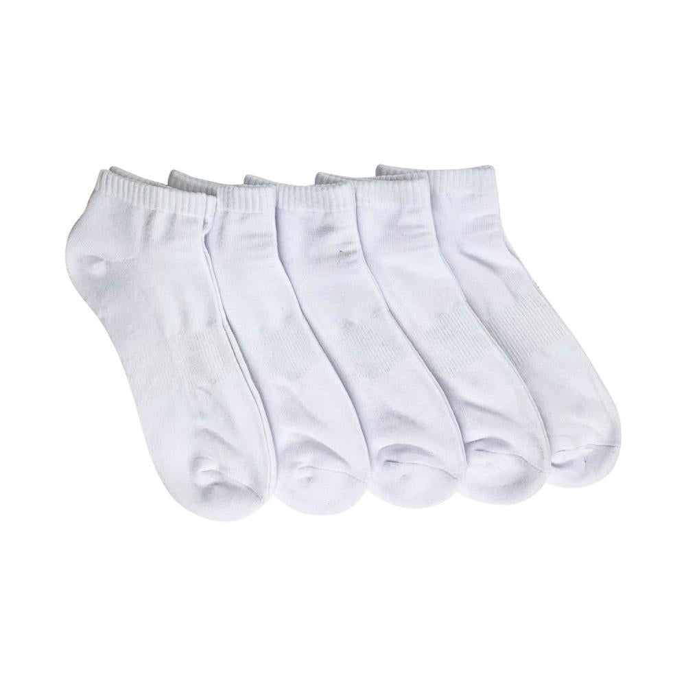 Mix Womens Low Cut Sport Socks White Size 5-10 5 PACK