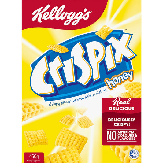 Kelloggs Crispix Honey Pillows Breakfast Cereal 460g