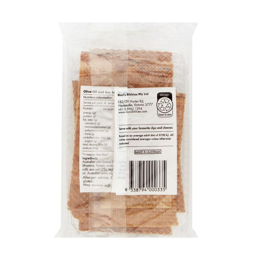 Ricci's Bikkies Pita Crisp Olive Oil & Sea Salt - 120g