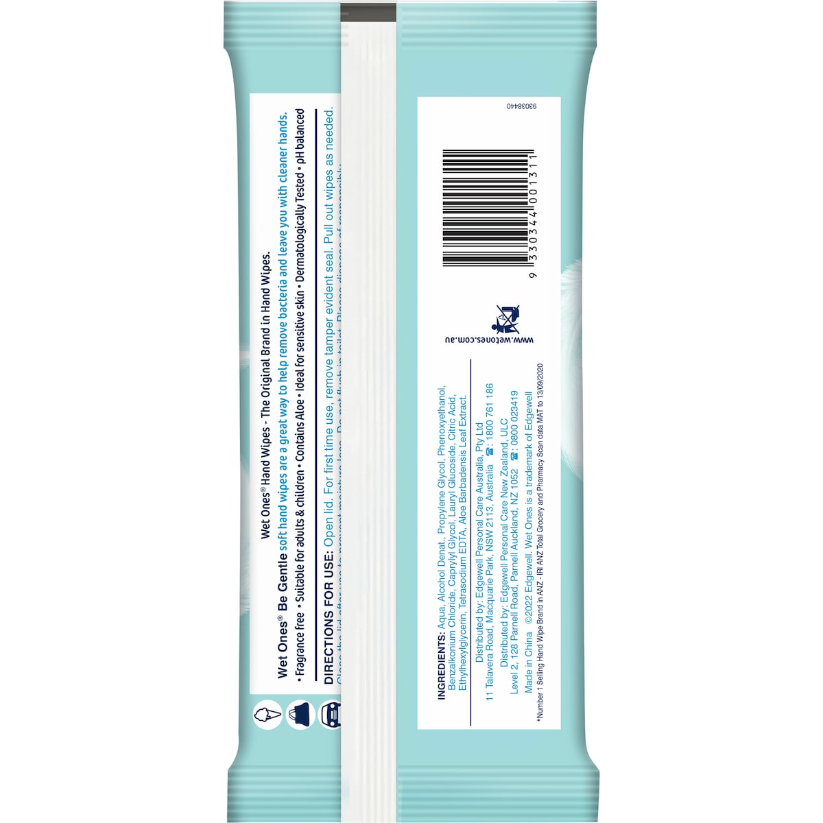 Wet Ones Moist Wipes Gentle 40 Pack