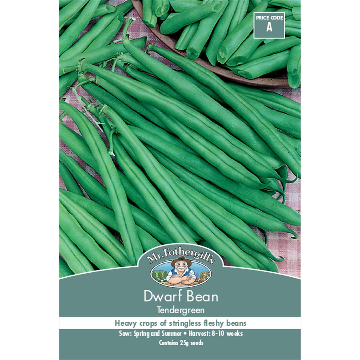 Mr Fothergill's Tendergreen Dwarf Bean Seeds - 10 Weeks - Green - Reliable Cropper
