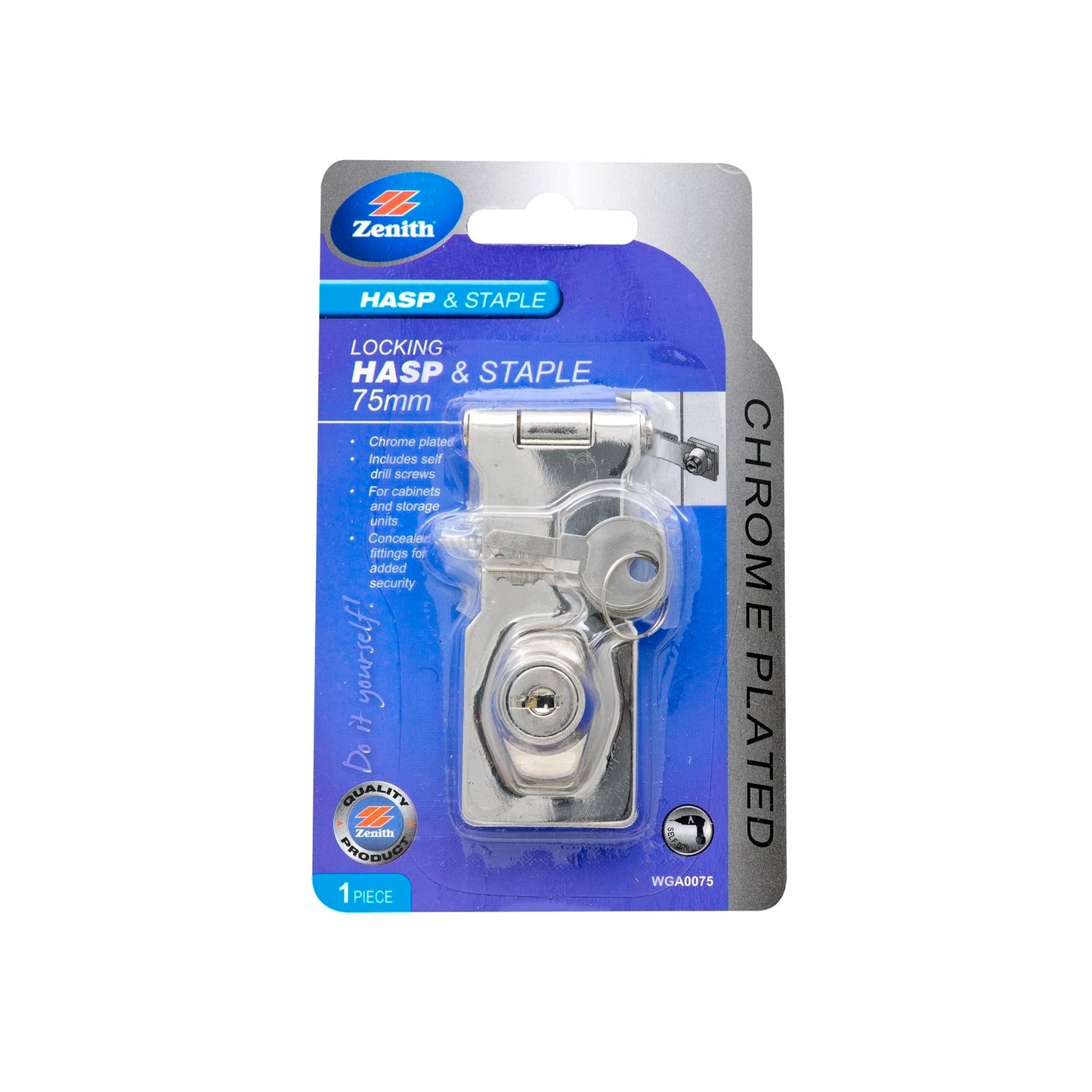 Zenith Hasp and Staple - 75mm