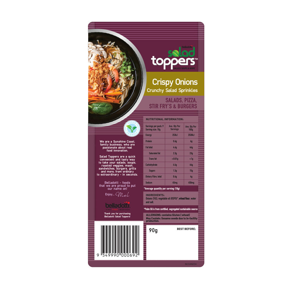 Belladotti Salad Toppers Crispy Onions Sprinkles - 90g