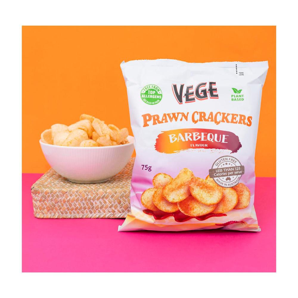 Vege Vegan Prawn Crackers Barbeque - 75g
