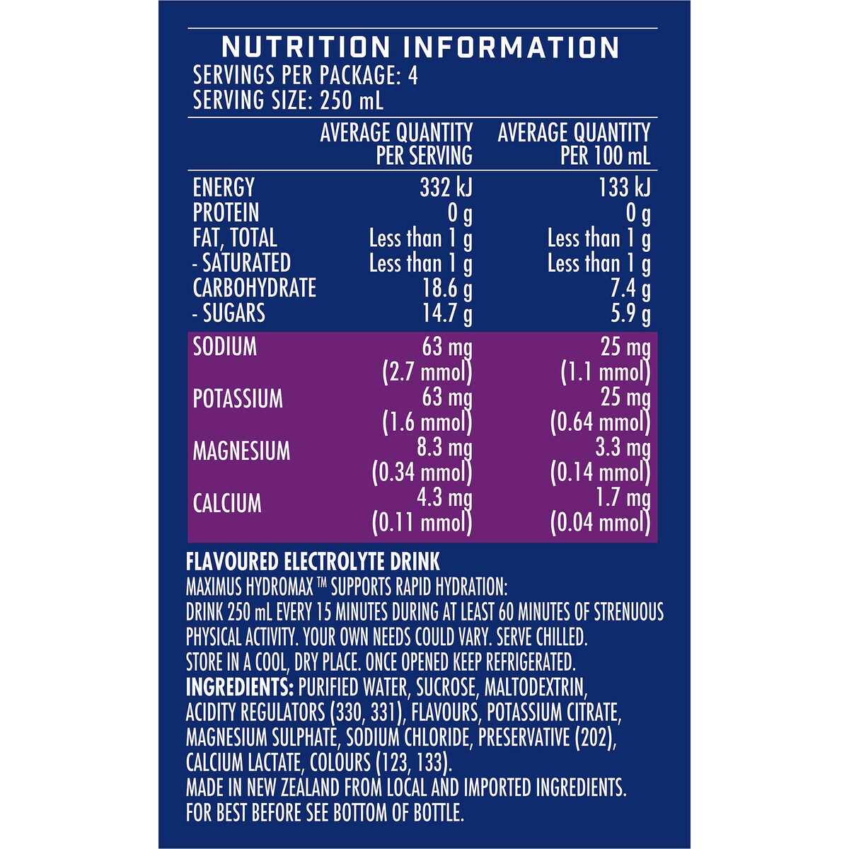 Maximus Grape Isotonic Sports Drink 1L
