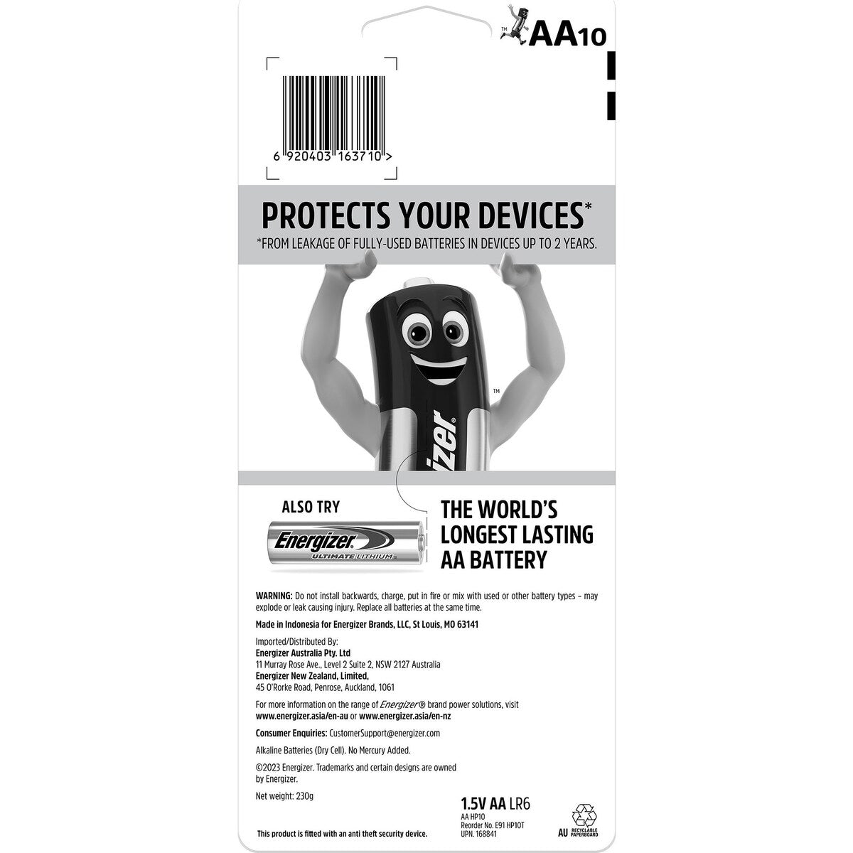 Energizer Max Aa Alkaline Batteries 10 Pack