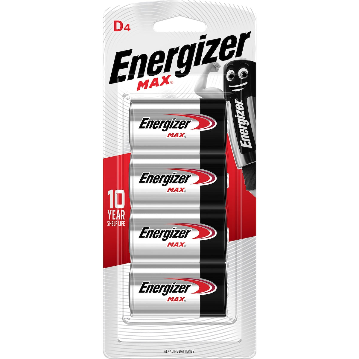 Energizer Max D Alkaline Batteries 4 Pack