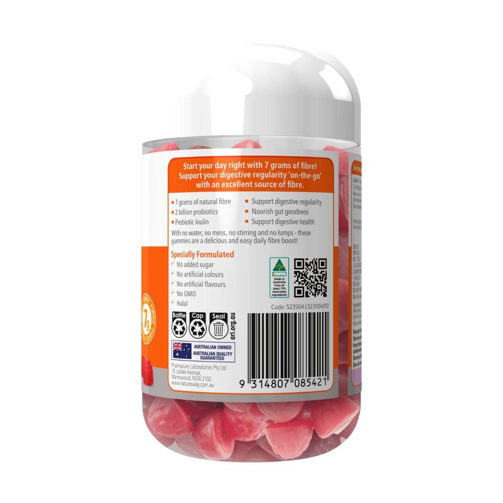 Nature's Way Digestive Vita Gummies Fibre + Probiotics - 30 Pack