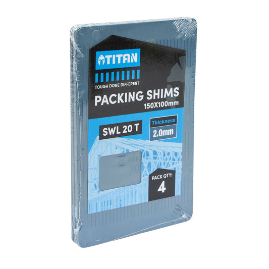 Titan Blue Shim Packing - 2 x 150 x 100mm - 4 Piece