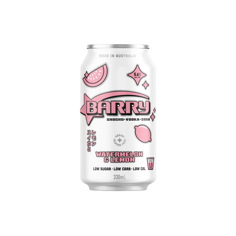 Barry Watermelon & Lemon Can 330ml - 16 Pack