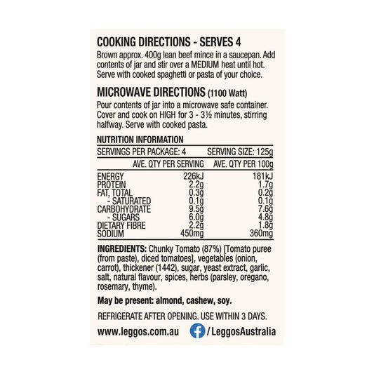 Leggos Bolognese Bacon Flavour - 500g