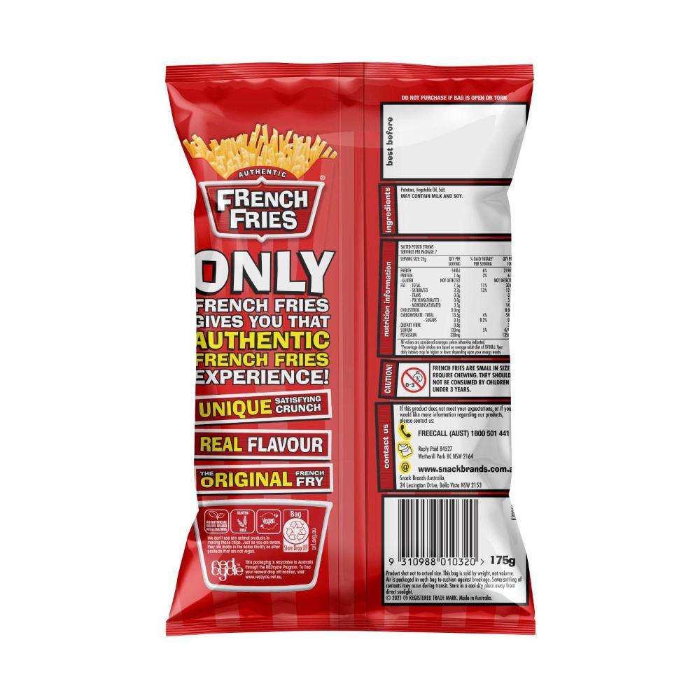 French Fries Original Potato Chips - 175g