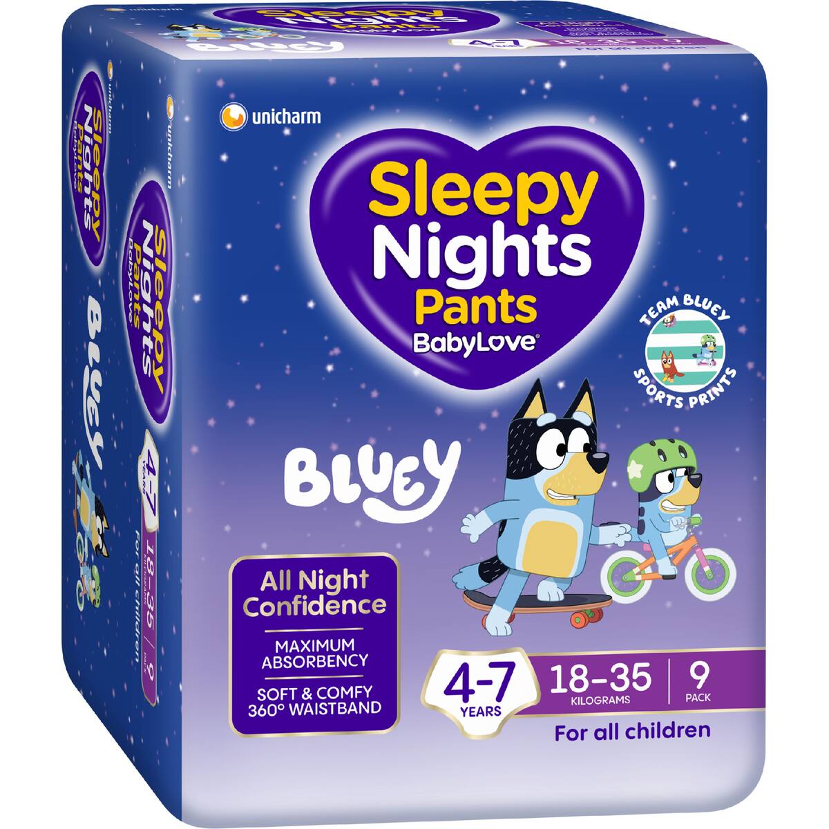 Babylove Sleepynights Pants 4-7 Years (18-35kg) 9 Pack