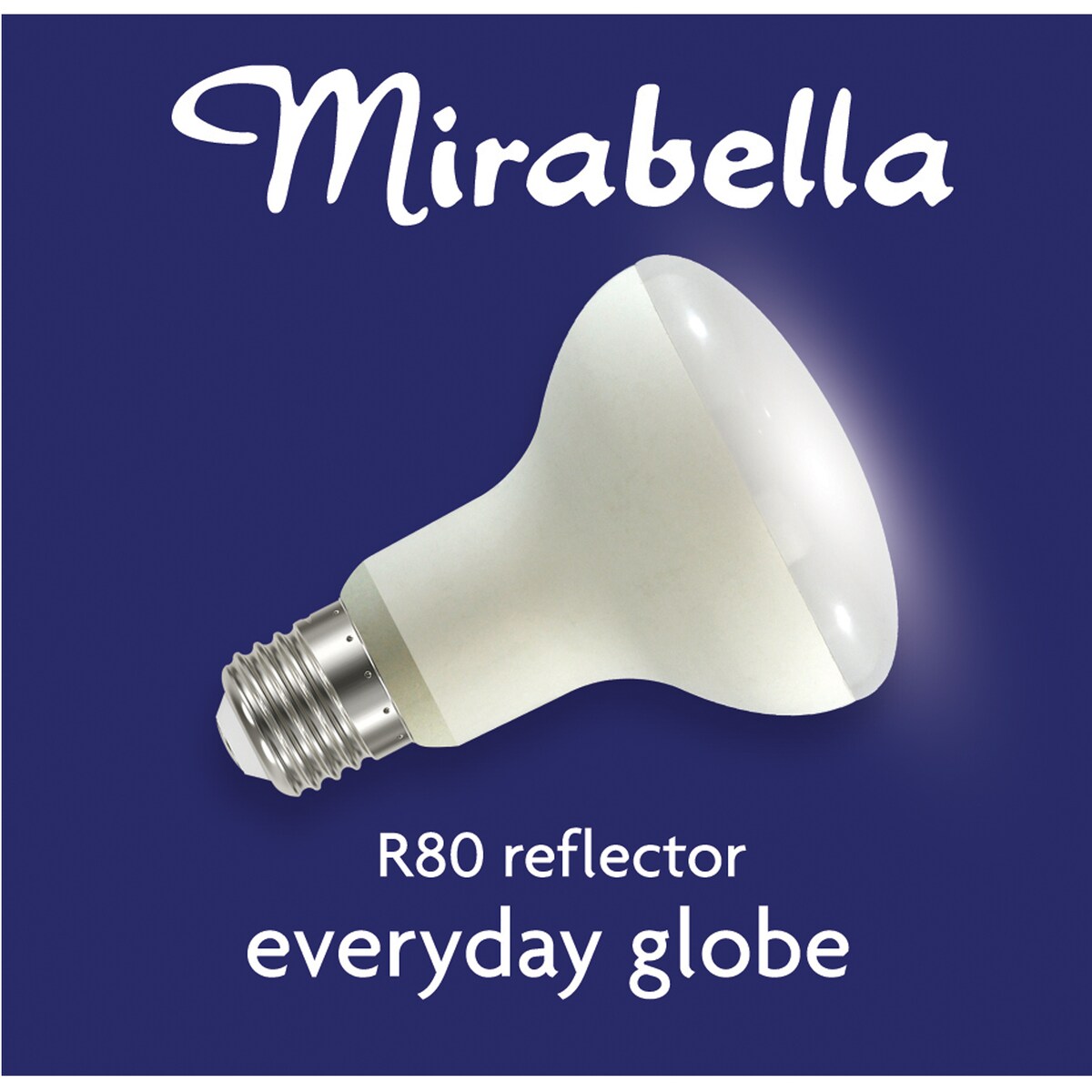 Mirabella LED R80 Reflector Edison Screw 10W 806lm Warm White Globe each