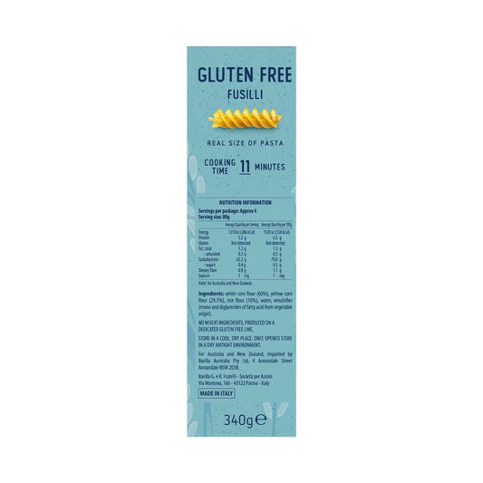 Barilla Fusilli Gluten Free - 340g