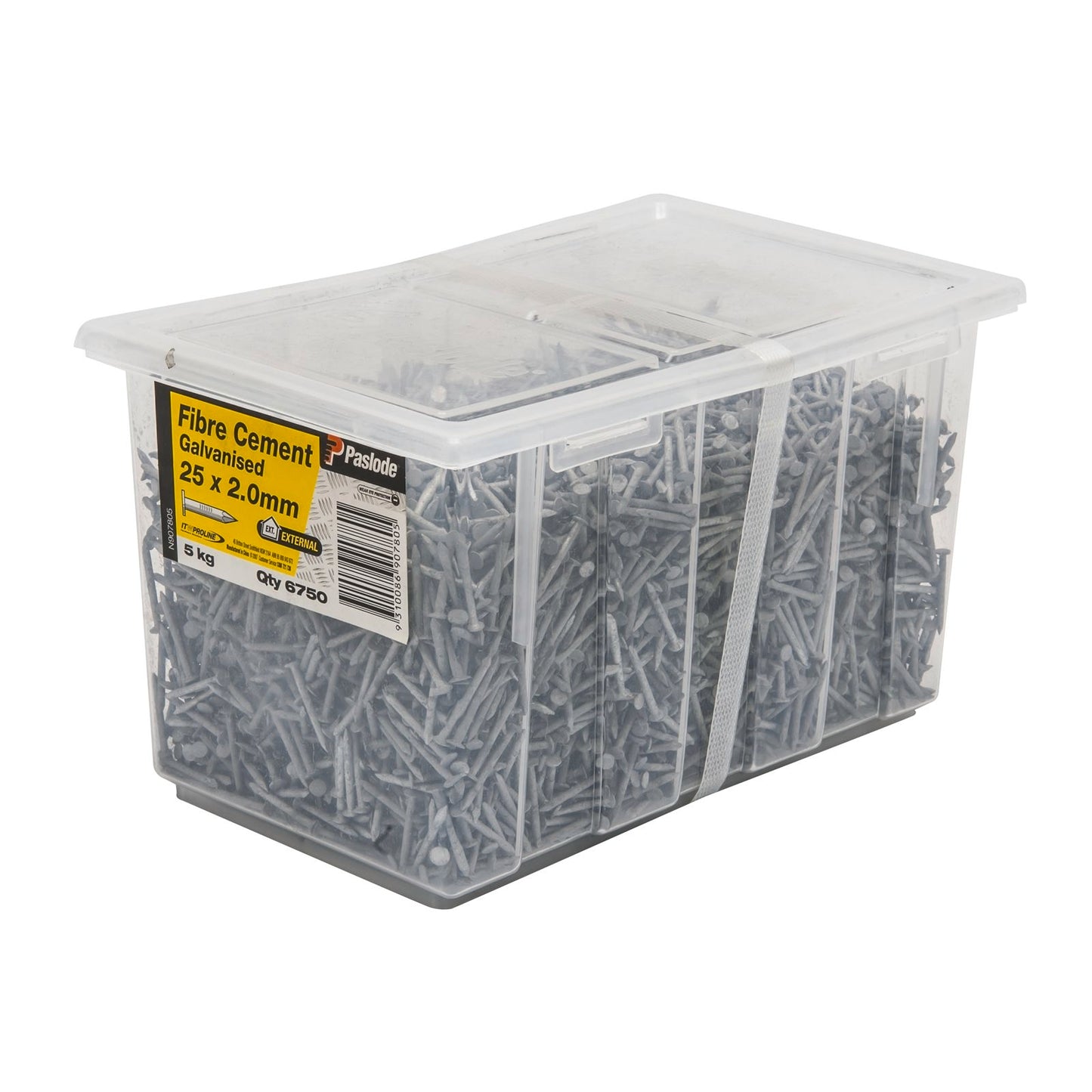 Paslode Galvanised Fibre Cement Nails - 25 x 2mm - 5kg