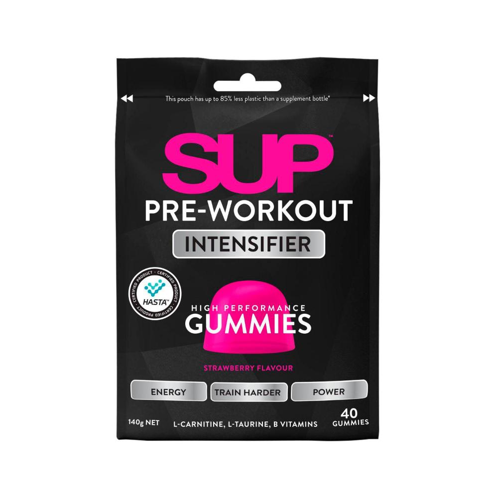 SUP Pre-workout Intensifier High Performance Gummies Strawberry Flavour - 40 Pack