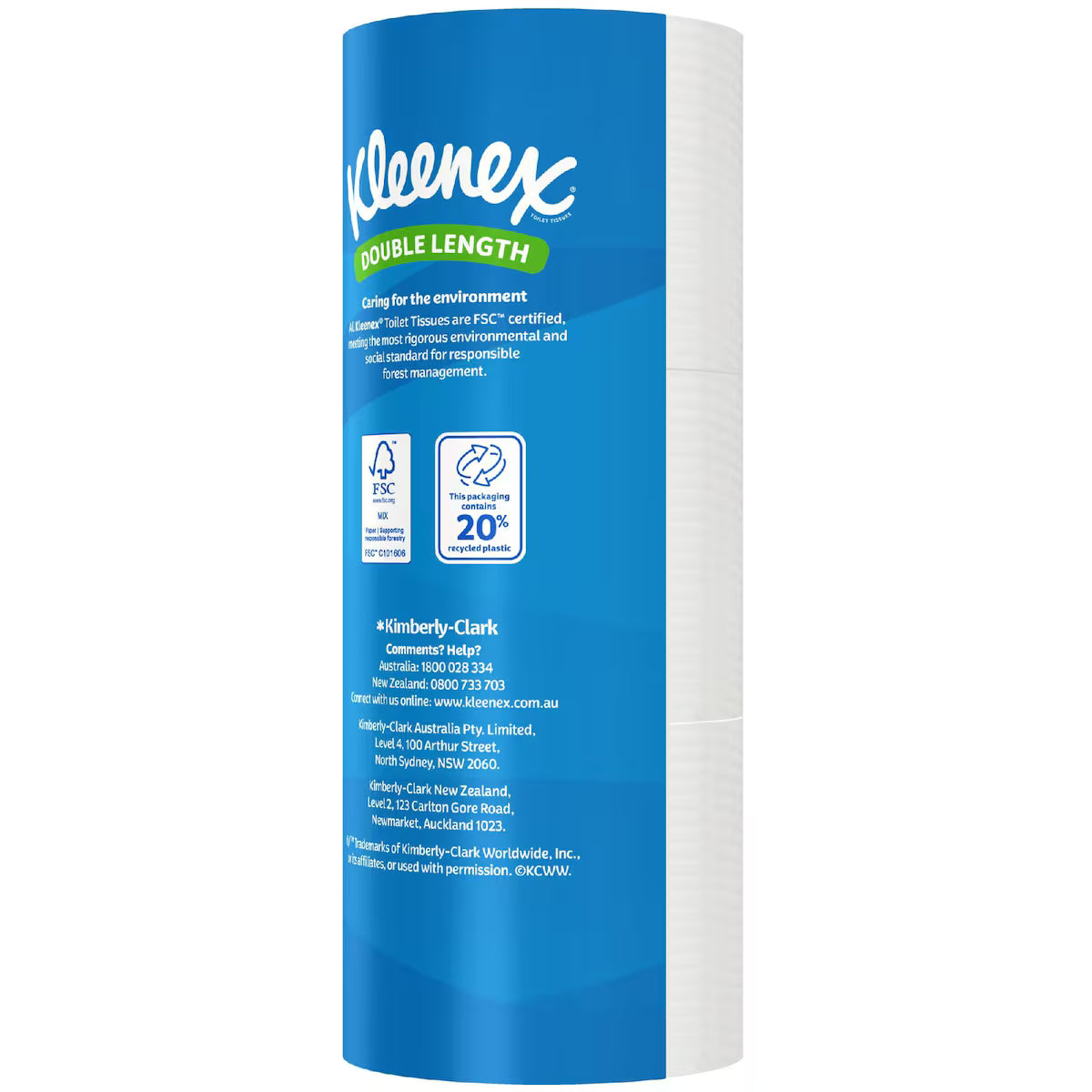 Kleenex Complete Clean Double Length Toilet Paper | 12 pack