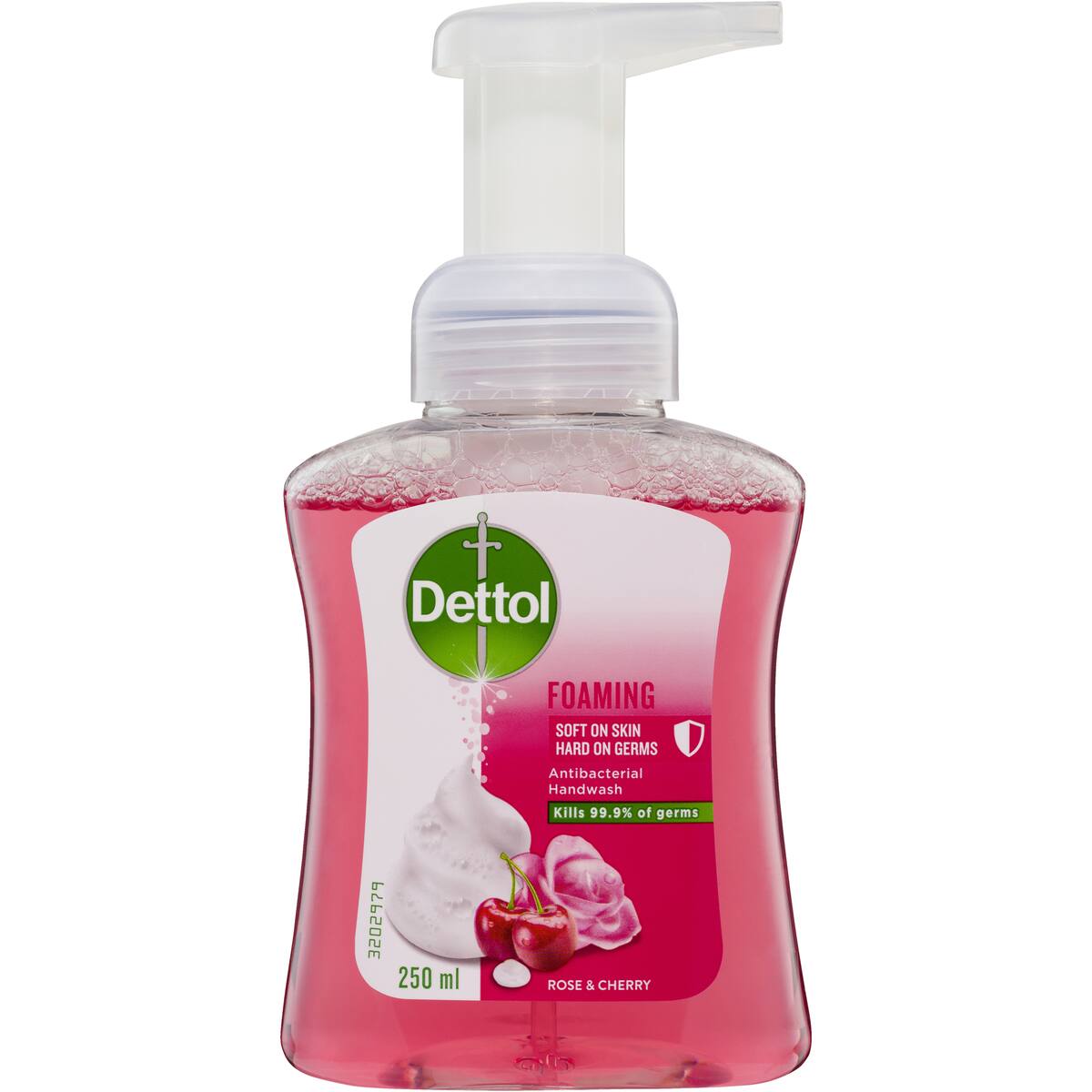 Dettol Antibacterial Foam Handwash Pump Rose & Cherry 250ml