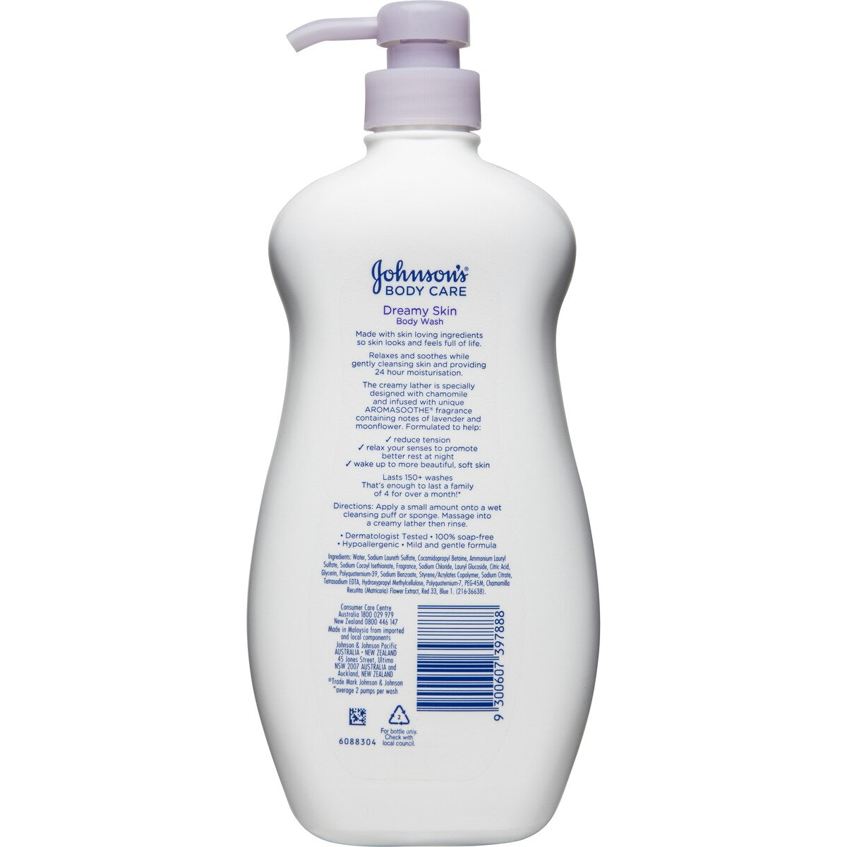 Johnson's Dreamy Skin Lavender & Moonflower Scented Body Wash 1L