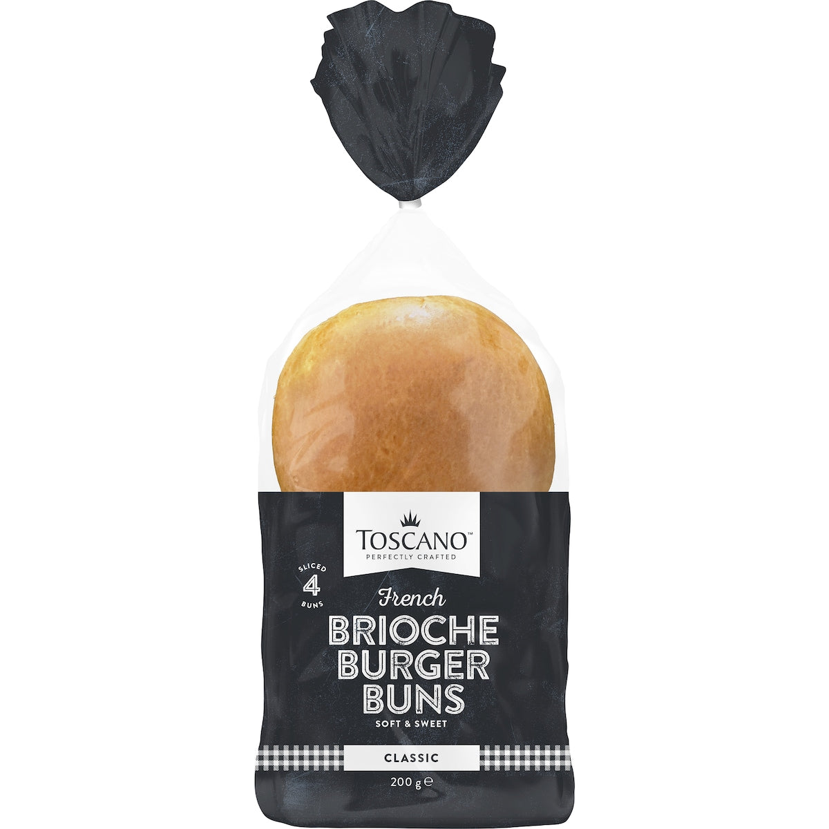 Toscano Brioche Burger Buns 4 Pack