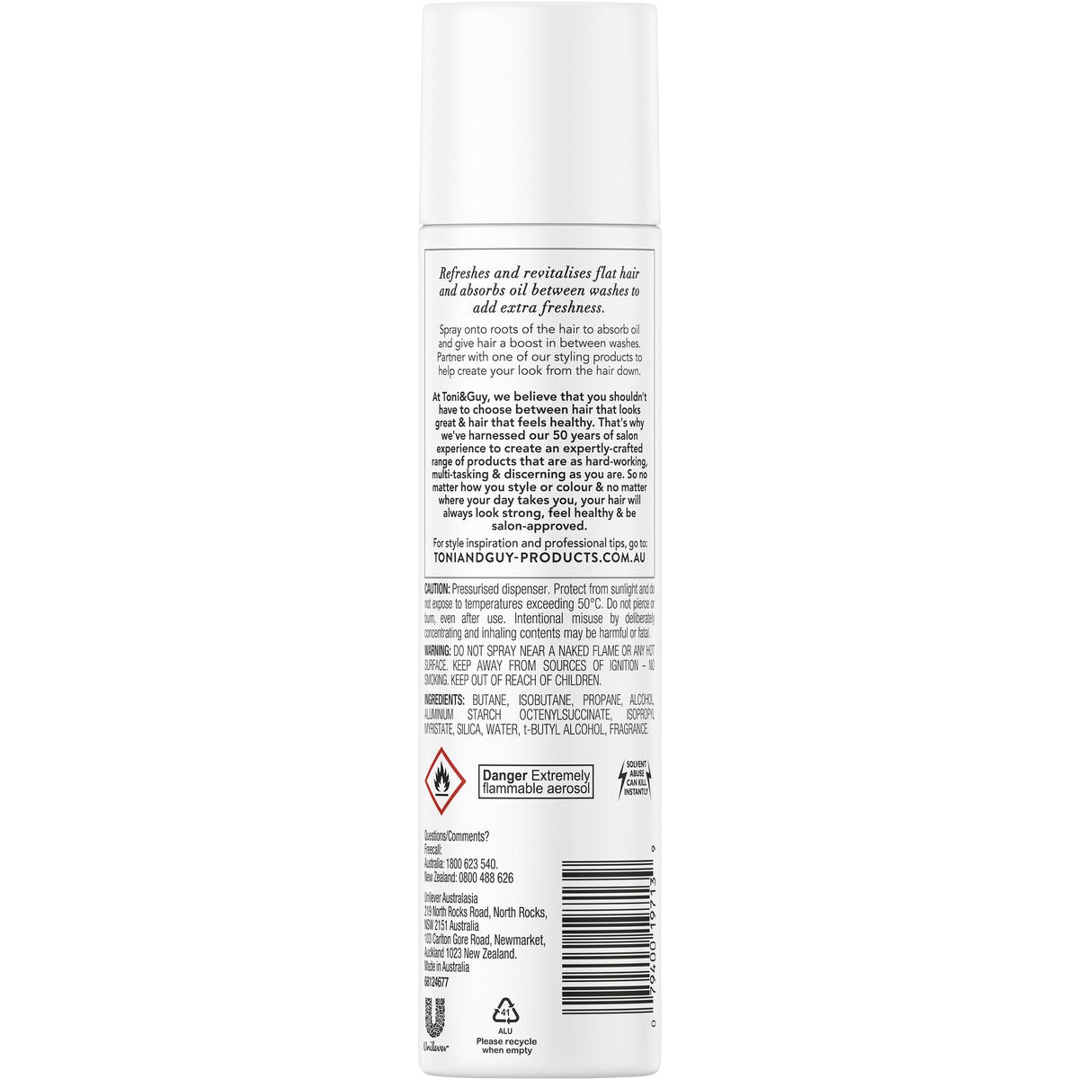 Toni & Guy Cleanse Instant Refresh Dry Shampoo 250mL