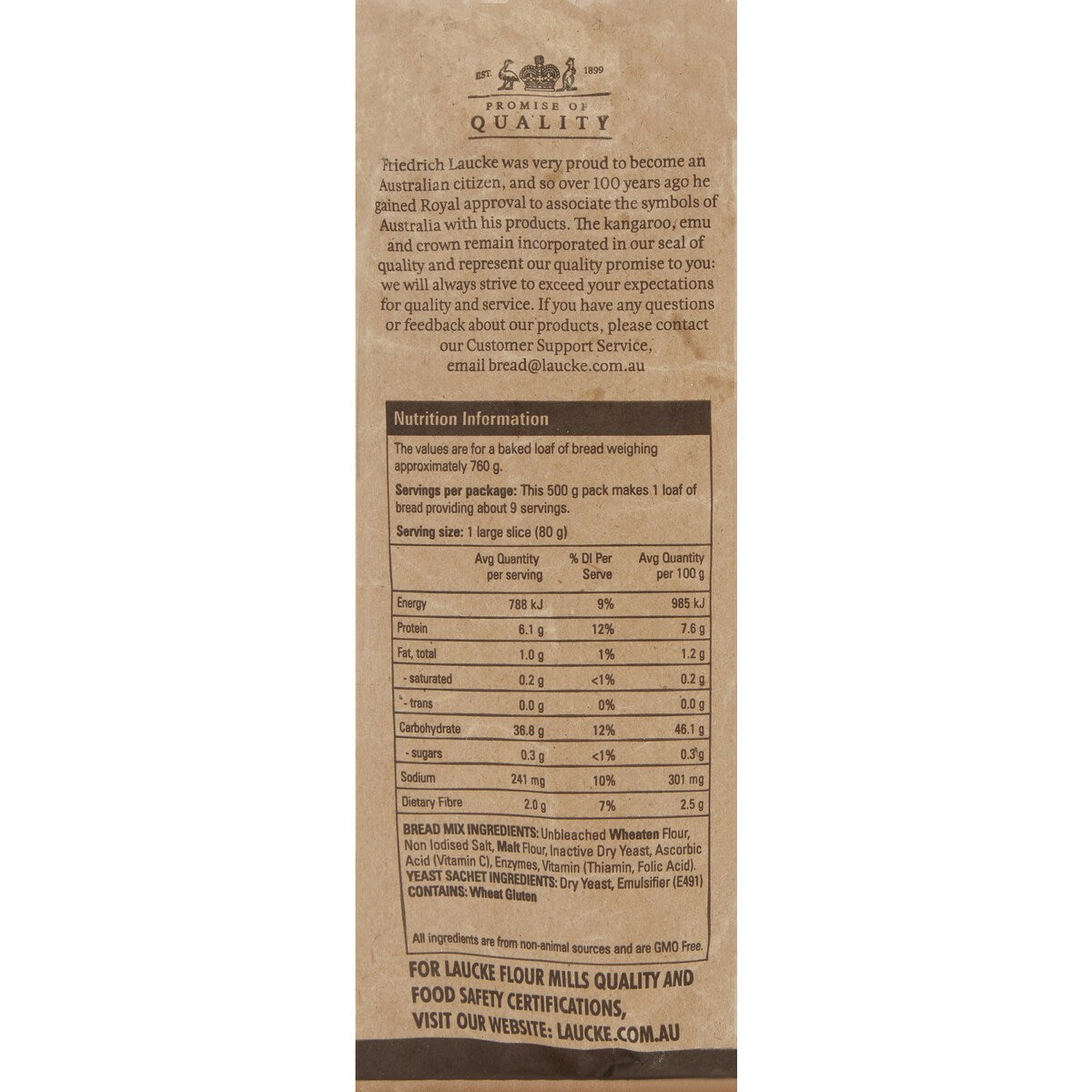 Laucke Crusty White Bread Mix 500g