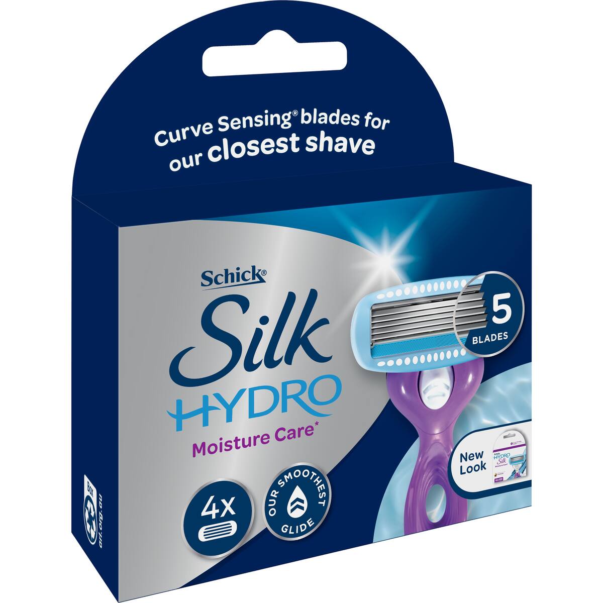 Schick Hydro Silk Razor Blades 4 Pack