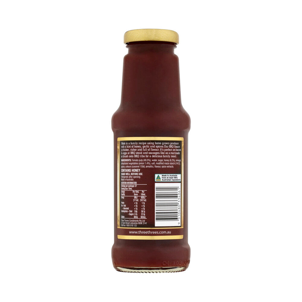 Three Threes Rib BBQ Sauce - 275mL