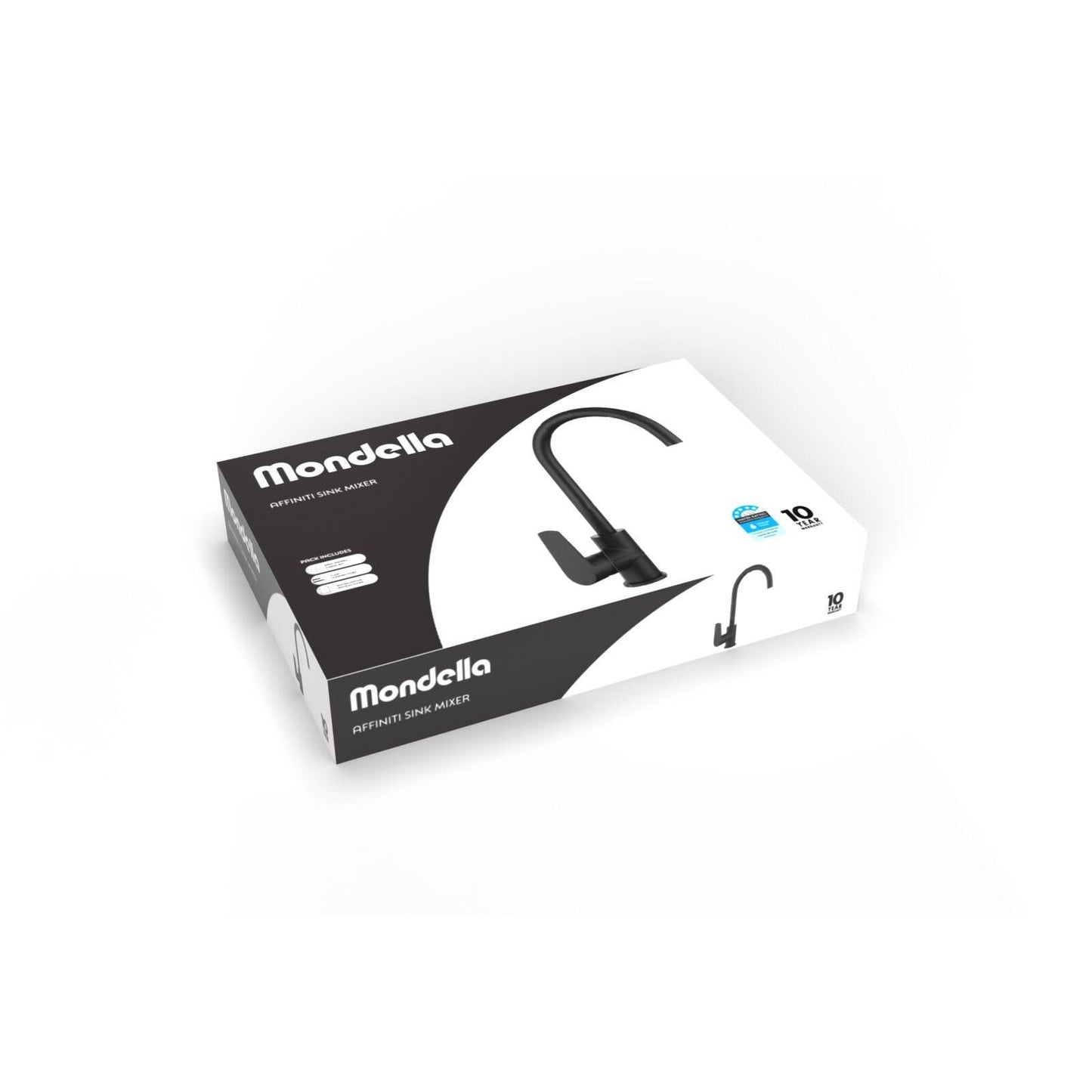Mondella Gooseneck Sink Mixer - 35mm - Matt Black