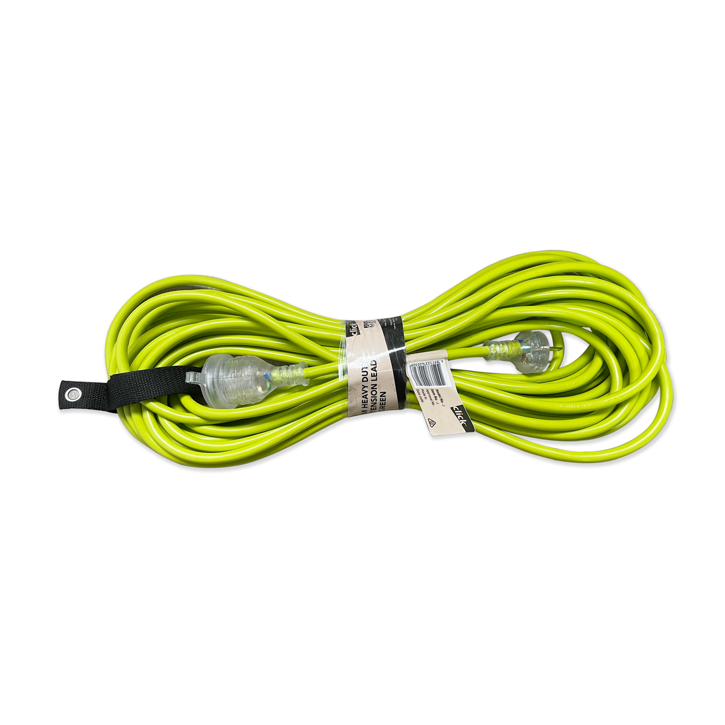 Click Green Heavy Duty Extension Lead With Cable Tie - 20m