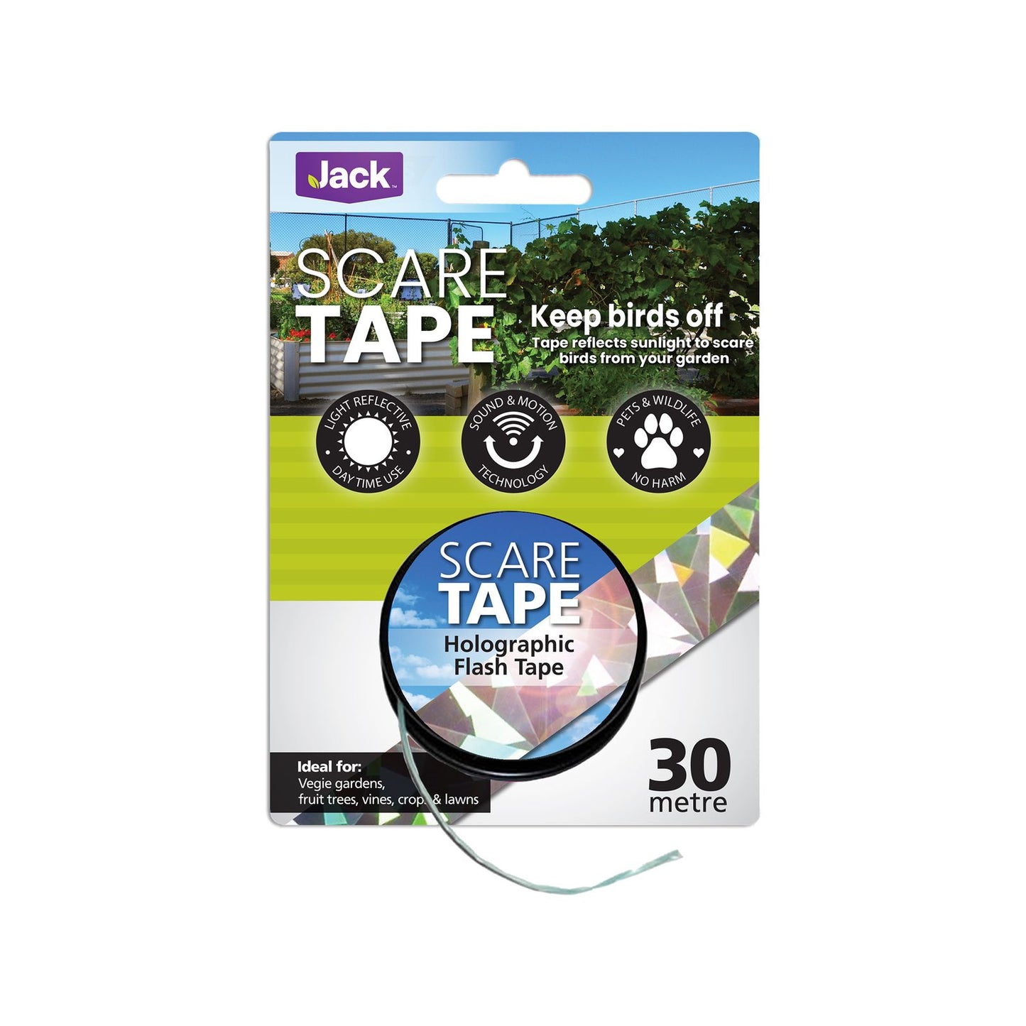 Jack Holographic Pest Control Tape - 19mm x 30m