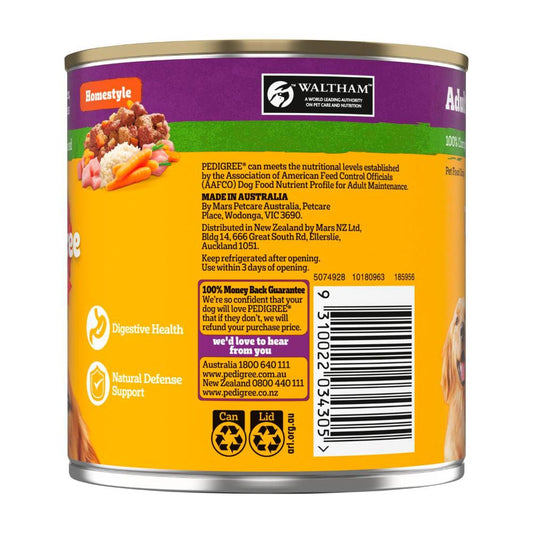 Pedigree Homestyle Pedigree Homestyle Chicken With Rice & Vegies Adult Wet Dog Food Can - 700g
