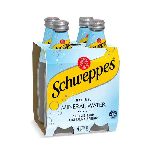 Schweppes Natural Mineral Water 300ml x 4 Pack