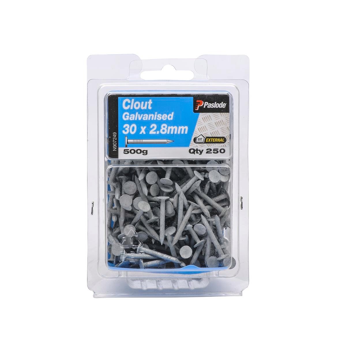 Paslode Galvanised Clouts 30mm 2.8mm 500g Corrosion Resistant 250 Pack