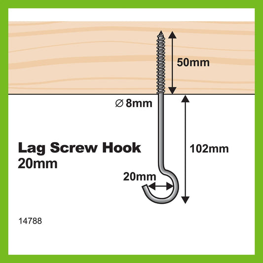 Everhang Lag Screw 152mm Steel Zinc Plated