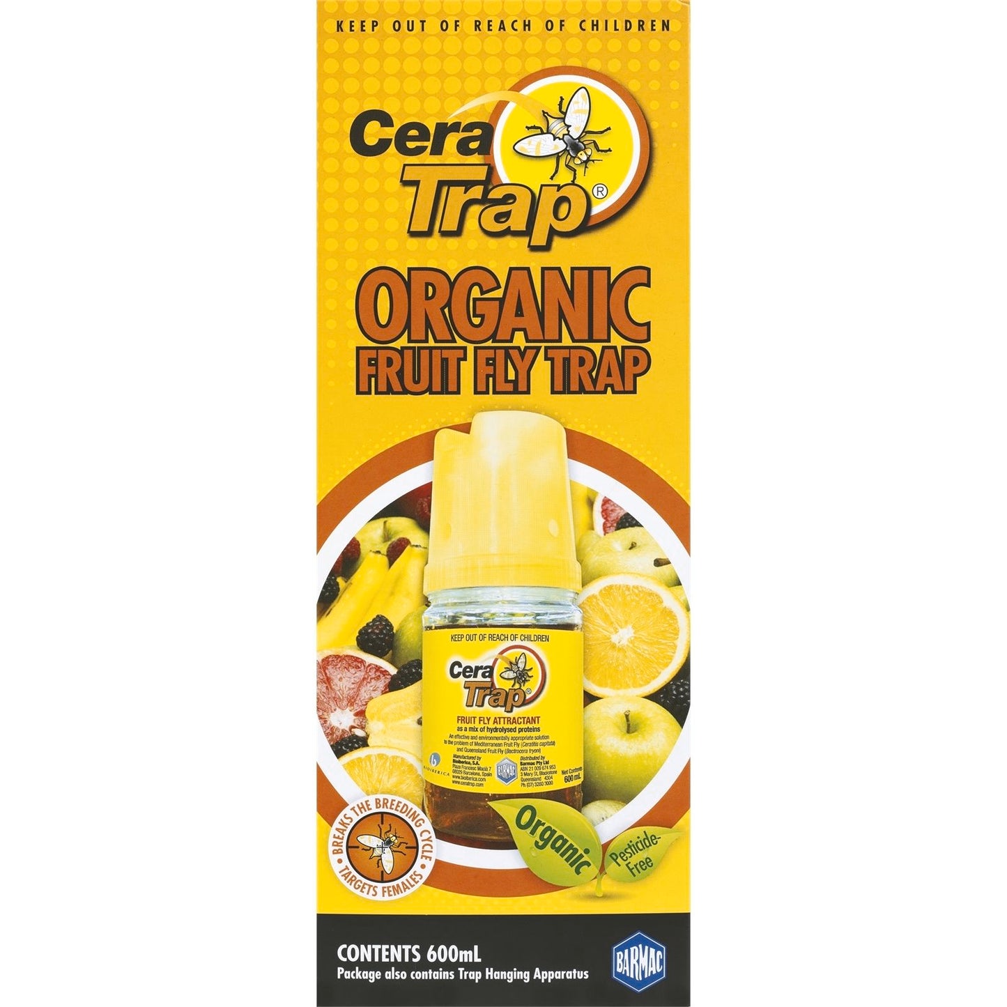 Amgrow Cera Trap Organic Fruit Fly Trap - 600ml